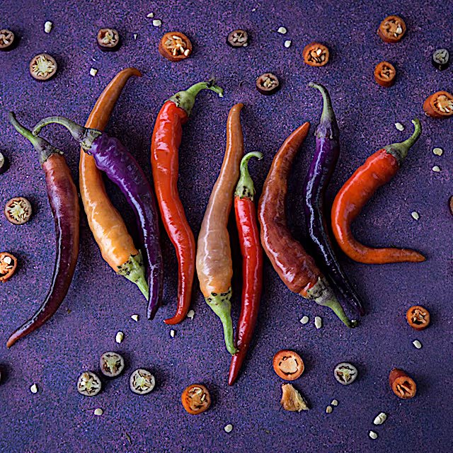 Buena Mulata peppers close-up detail