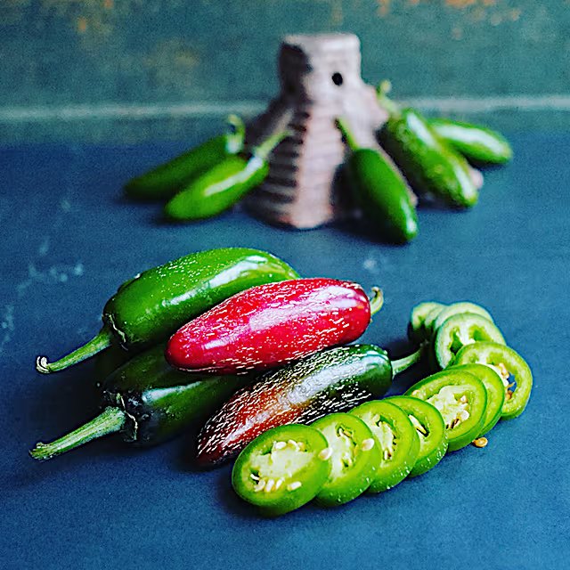 Zapotec jalapeños detail view